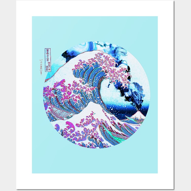 Great Wave Off Kanagawa Eruption-Japan and Mount Fuji Wall Art by tonylonder